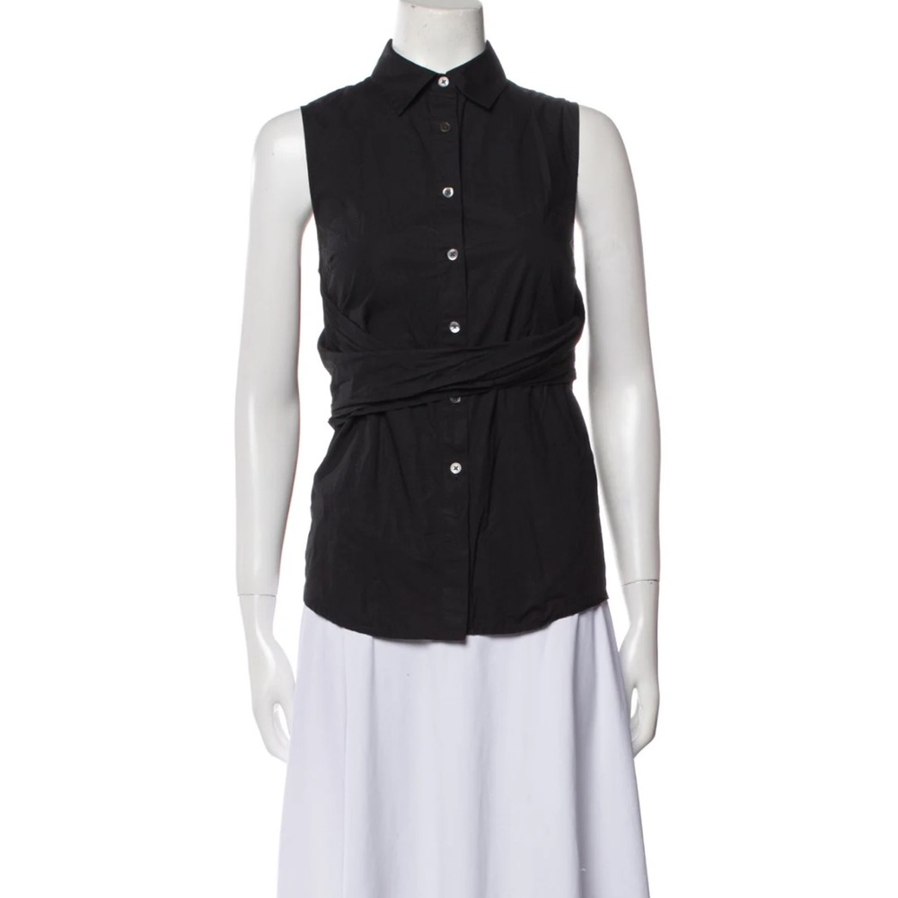 Derek Lam Sleeveless Shirt Button up Top 100% Cotton